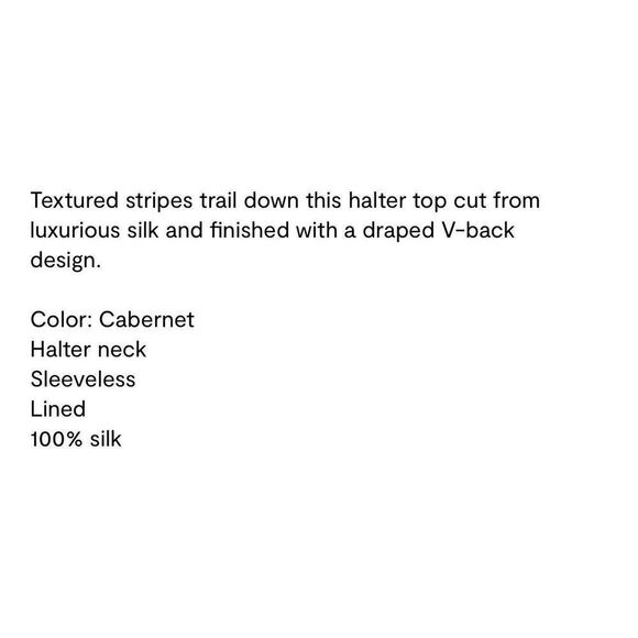 NWOT Frame Draped Textured Silk Halter Top - Picture 7 of 7